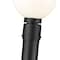 Z-Lite Laurent Outdoor Post Mounted Fixture, 1-Light, 9 In.W x 85.25 In.H, Black/Opal 597PHM-567P-BK - alternate 5